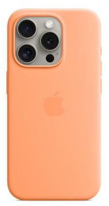 Чехол для iPhone 15 Pro Silicone Case with MagSafe - Orange Sorbet (MT1H3)