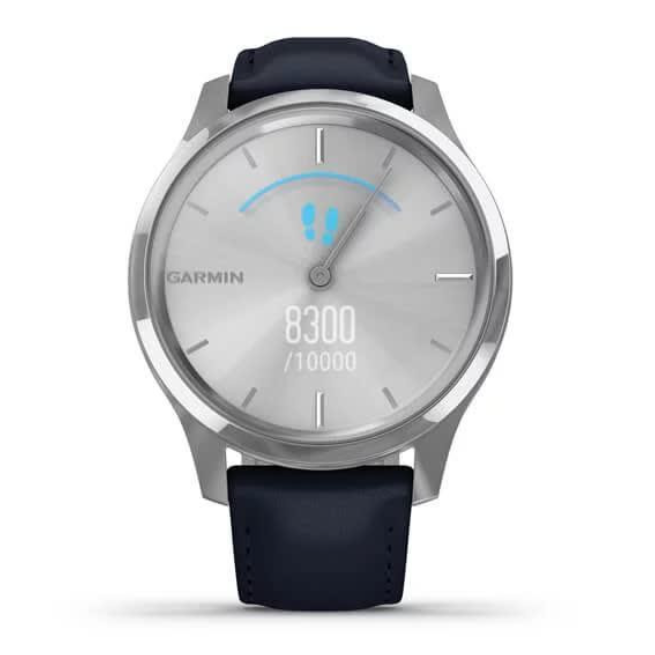 Смарт-часы Garmin vivomove Luxe Silver-Blue Leather (010-02241-20)