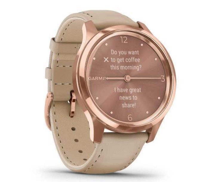 Смарт-часы Garmin vivomove Luxe Rose Gold-Beige Leather (010-02241-21)