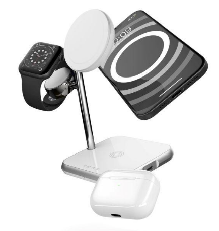 Бездротовий зарядний пристрій Zens 4-in-1 MagSafe + Watch Wireless Charging Station White (ZEDC22W/00)