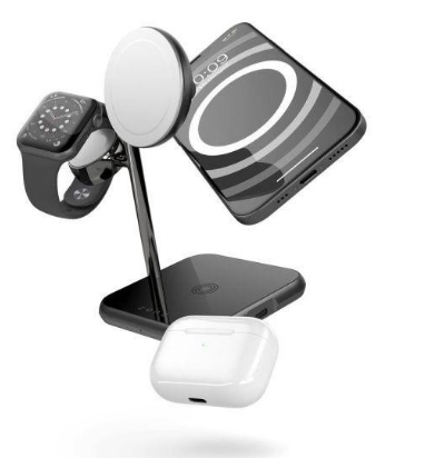 Бездротовий зарядний пристрій Zens 4-in-1 MagSafe + Watch Wireless Charging Station Black (ZEDC22B/00)