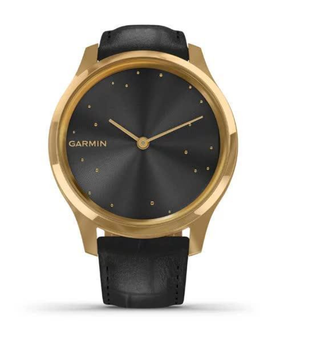 Смарт-часы Garmin vivomove Luxe Pure Gold-Black Leather (010-02241-22)