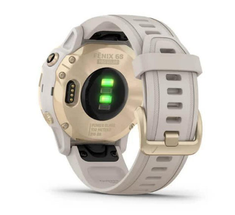 Смарт-часы Garmin Fenix 6S Pro Solar Edition Light gold with light sand band (010-02409-11)