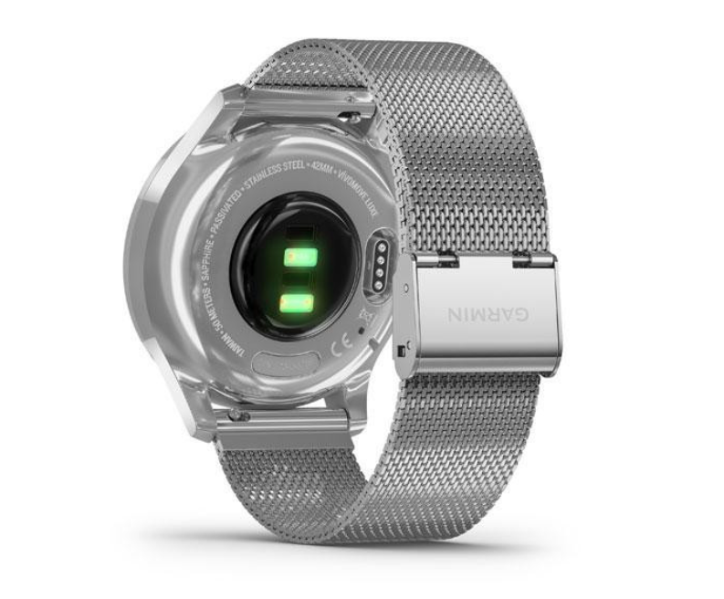 Смарт-часы Garmin vivomove Luxe Premium Silver-Black Milanese (010-02241-23)