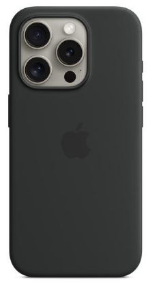 Чехол для iPhone 15 Pro Max Silicone Case with MagSafe - Black (MT1M3)