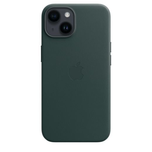 Чехол iPhone 14 Leather Case with MagSafe - Forest Green (MPP53)