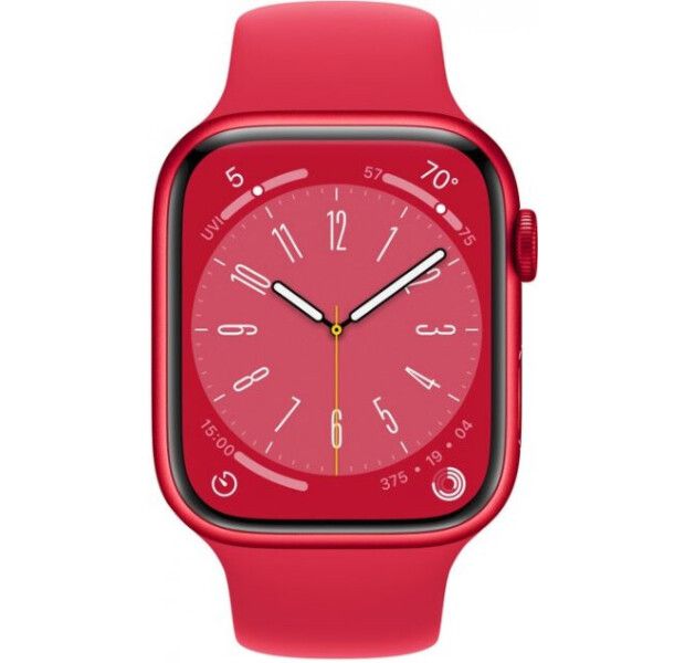 Watch Series 8 GPS 41mm PRODUCT RED Aluminum Case w. PRODUCT RED S. Band (MNP73)
