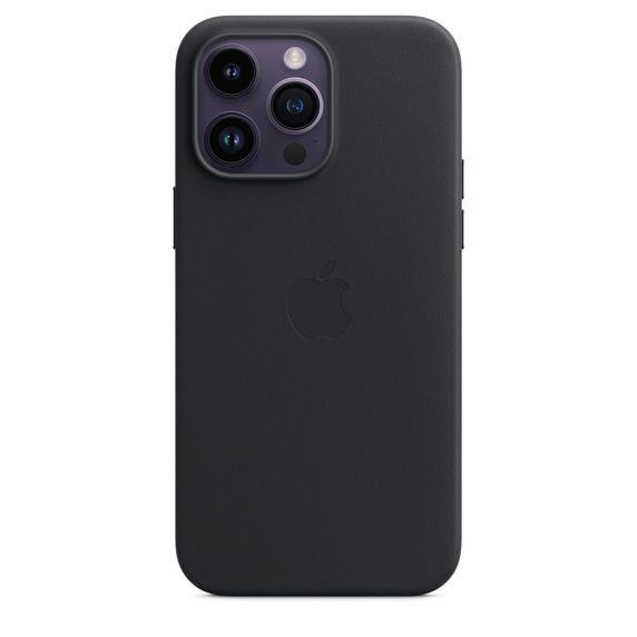 Чехол iPhone 14 Pro Max Leather Case with MagSafe - Midnight (MPPM3)