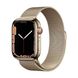 Apple Watch Series 7 GPS + Cellular, 45mm Gold Stainless Steel Case with Milanese Loop Gold (MKJY3)