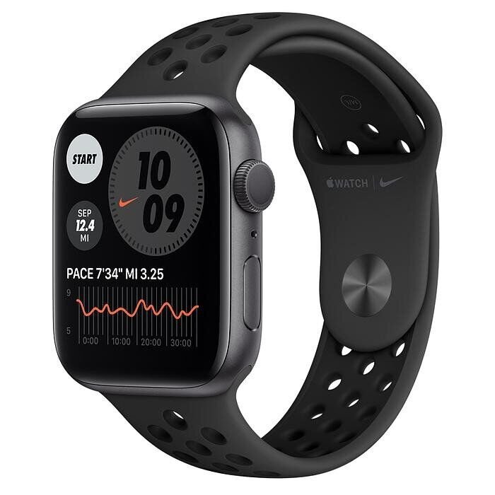 Apple Watch Nike Series 6 GPS 44mm Space Gray Aluminum Case w. Anthracite/Black Nike Sport B. (MG173)