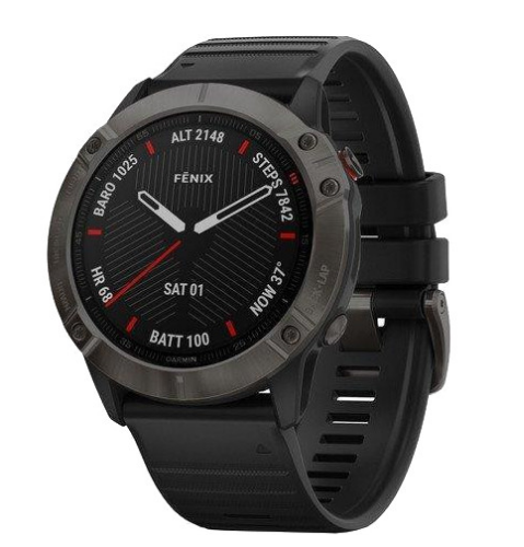 Смарт-часы Garmin Fenix 6X Pro Sapphire Carbon Grey DLC with Black Band (010-02157-11/10)