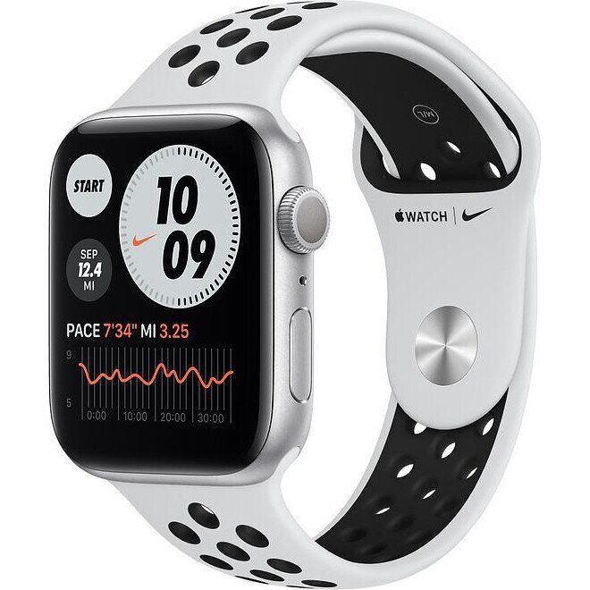 Apple Watch Nike Series 6 GPS 40mm Silver Aluminum Case w. Pure Platinum/Black Nike Sport B. (M00T3)