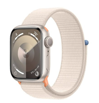 Apple Watch Series 9 GPS 45mm Starlight Aluminum Case with Starlight Sport Loop (MR983)