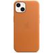 Чехол для Apple iPhone 13 Leather Case with MagSafe - Golden Brown (MM103)